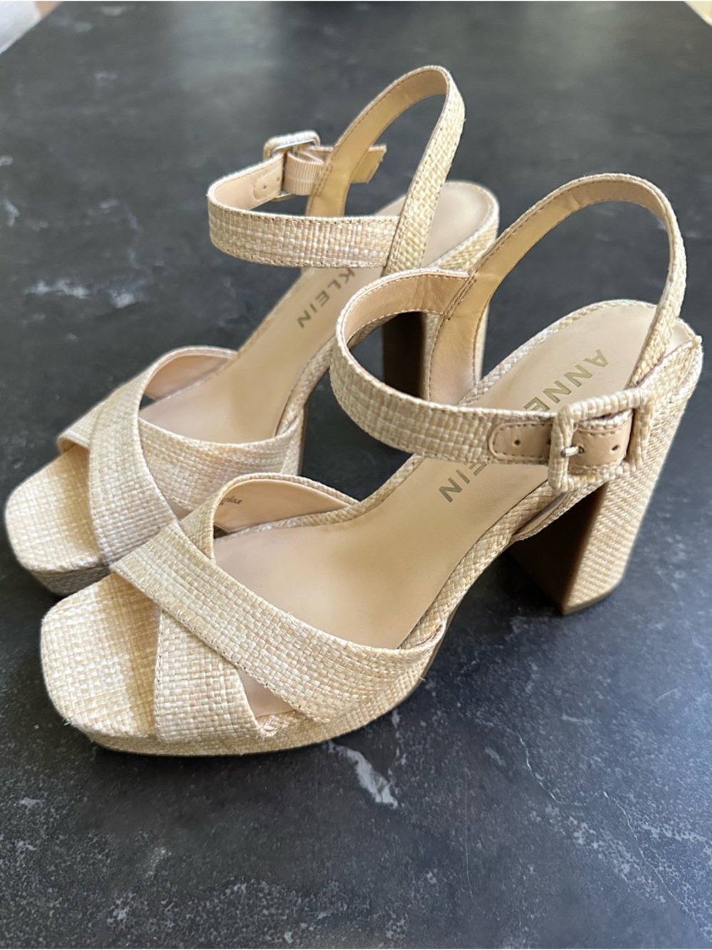 Anne Klein Platform Block Heel Sandals